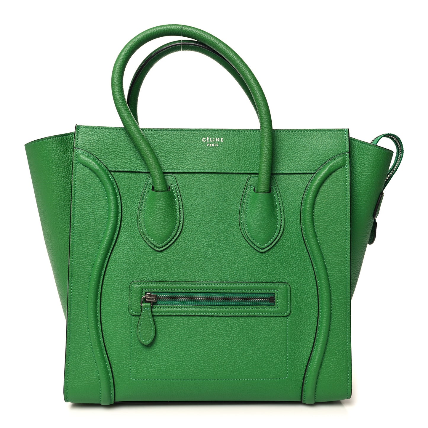 Drummed Calfskin Mini Luggage Mint