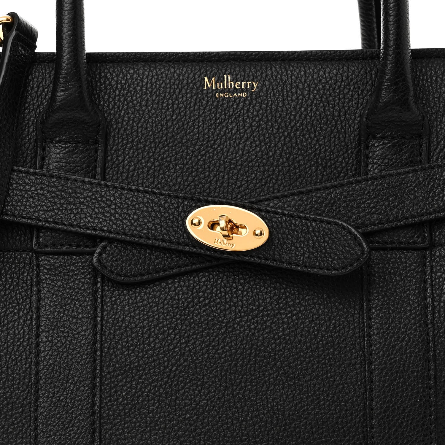 Mulberry Classic Grain Small Bayswater Zip Tote Black 7 of 9