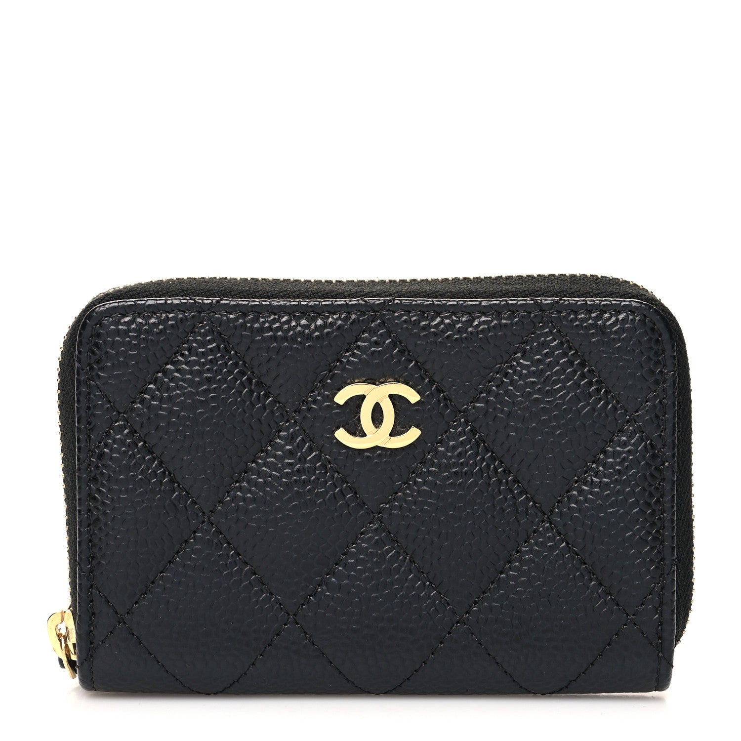 Chanel Caviar Quilted Zip Coin Purse Black 1 of 11