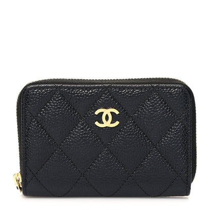 Chanel Caviar Quilted Zip Coin Purse Black 1 of 11