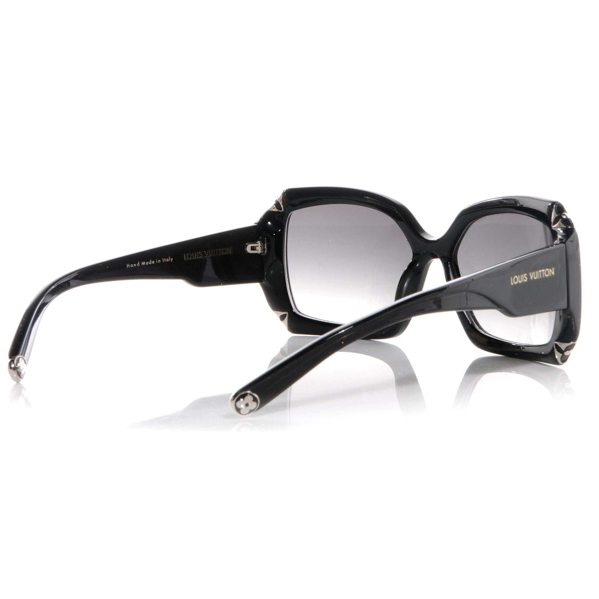 Louis Vuitton Acetate Hortensia Sunglasses Z0365W Black Glitter 2 of 4
