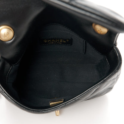 Chanel Lambskin Quilted Mini Lacquered Chain Flap Black 5 of 10