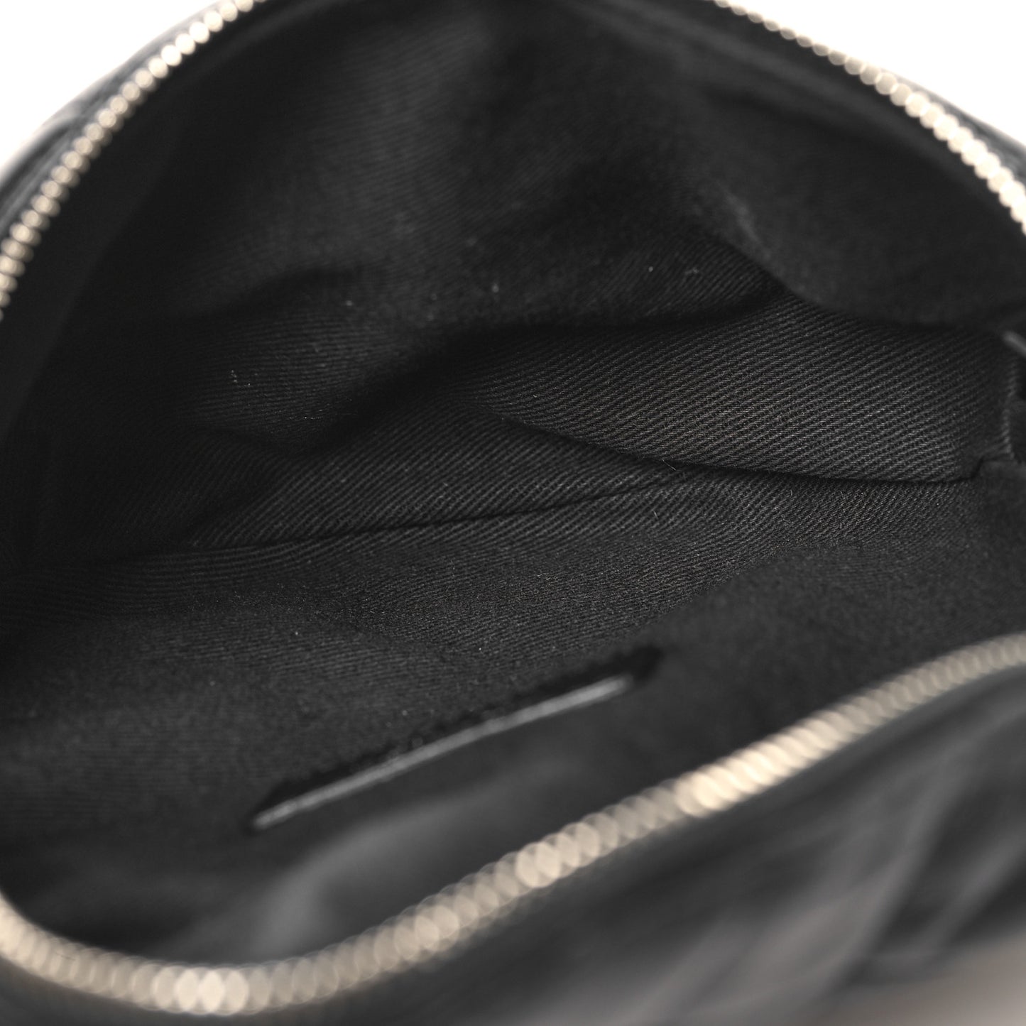 Calfskin Quilted Waist Belt Bag Black