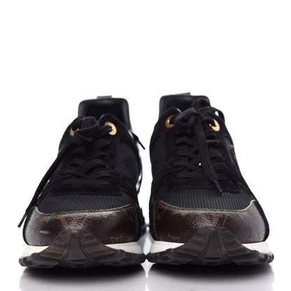 Louis Vuitton Suede Monogram Run Away Sneakers 37.5 Black 2 of 10