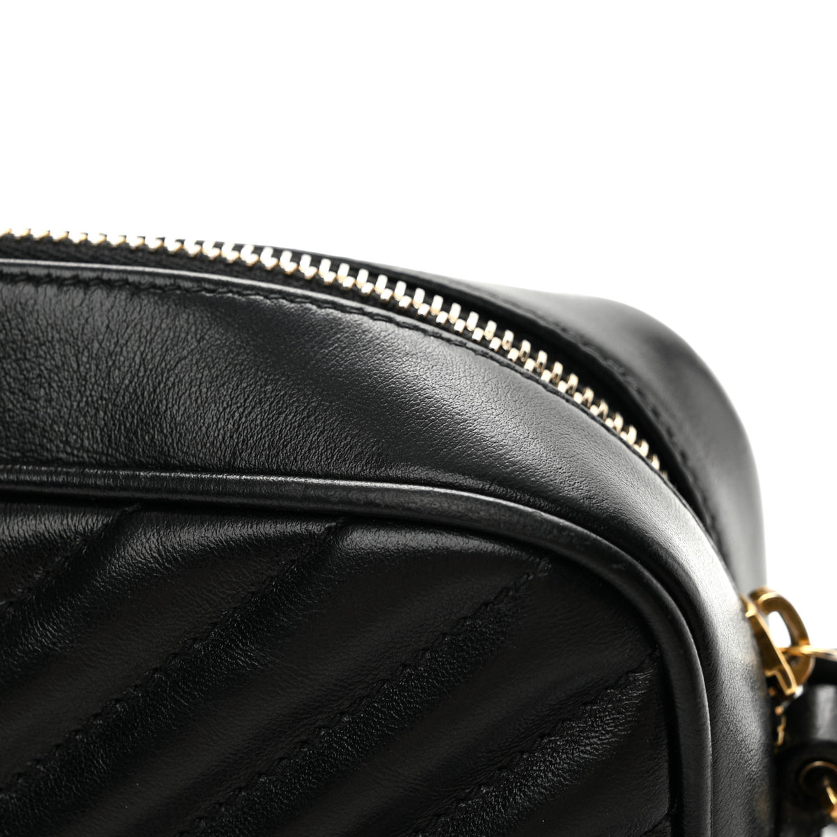 Saint Laurent Calfskin Matelasse Monogram Lou Camera Bag Black 11 of 13