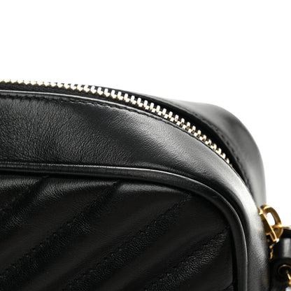 Saint Laurent Calfskin Matelasse Monogram Lou Camera Bag Black 11 of 13