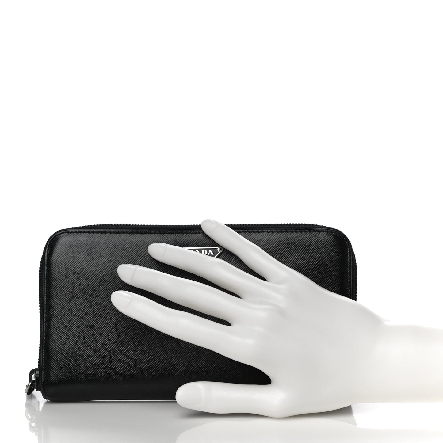 Tessuto Nylon Zip Around Wallet Black