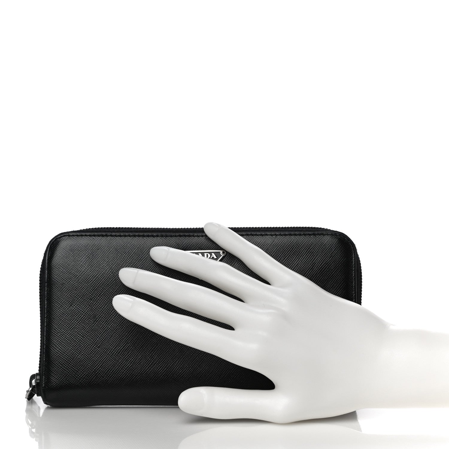 Prada Tessuto Nylon Zip Around Wallet Black 2 of 13