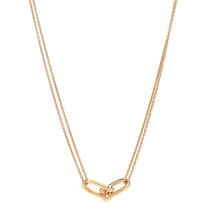Tiffany 18K Yellow Gold HardWear Double Link Pendant Necklace 1 of 6