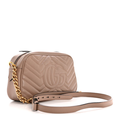 Gucci Calfskin Matelasse Small GG Marmont Chain Shoulder Bag Porcelain Rose 3 of 15