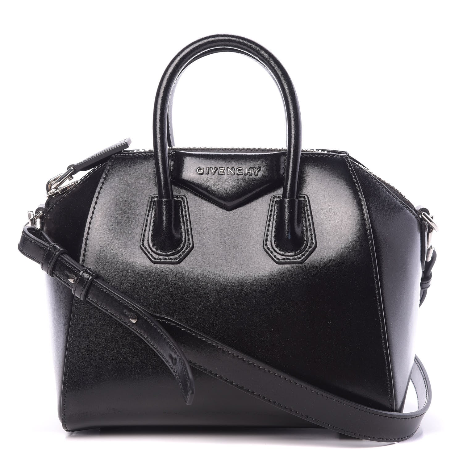 Givenchy Shiny Lord Calfskin Mini Antigona Black 1 of 10