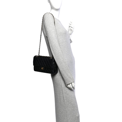 Chanel Lambskin Quilted Medium Double Flap Black 2 of 14
