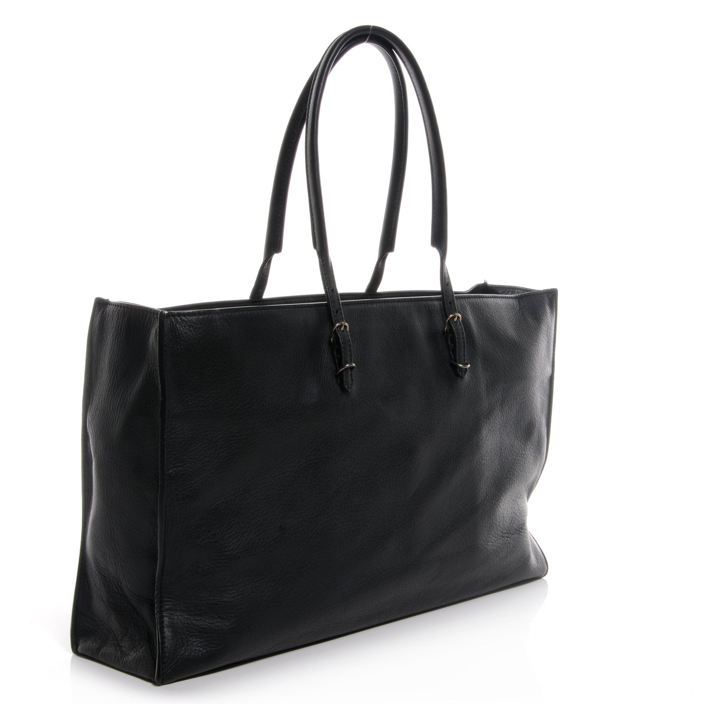 Veau Papier Medium Office Zip Tote Black