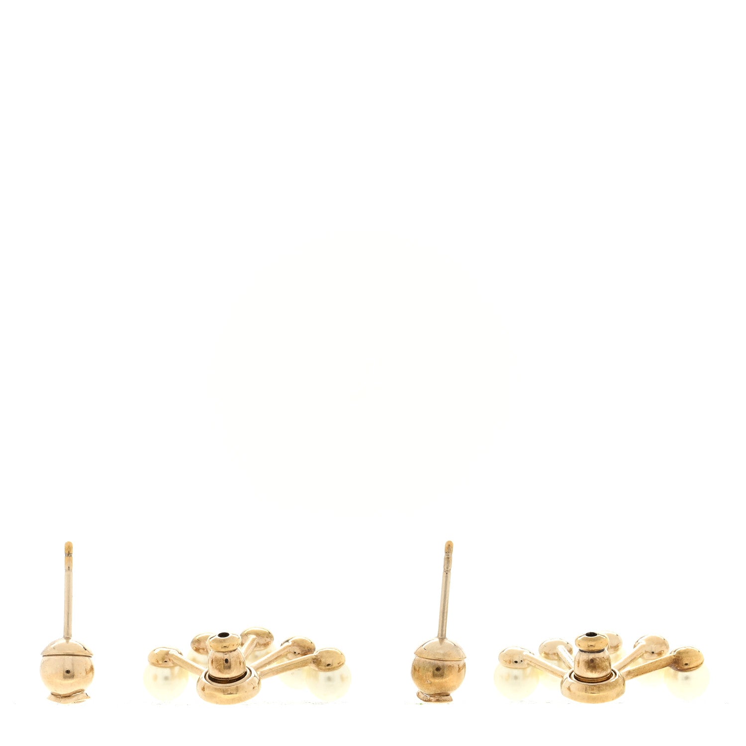 Christian Dior Pearl Petite CD Earrings Gold 3 of 4
