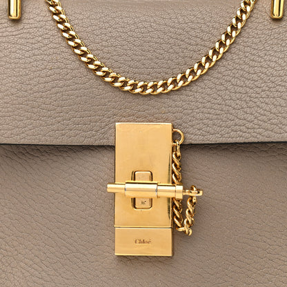 Chloe Grained Lambskin Mini Drew Shoulder Bag Motty Grey 8 of 10