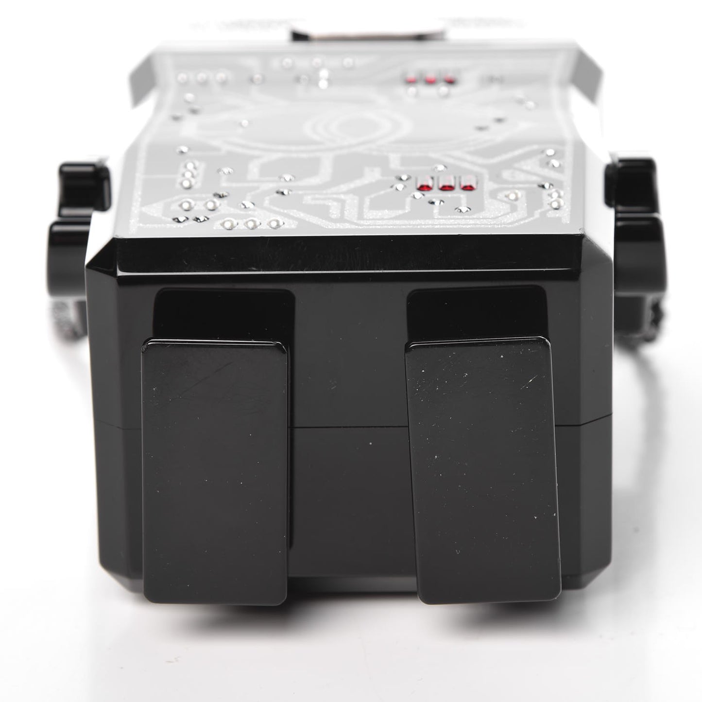 Plexiglass Crystal Robot Minaudiere Clutch Black