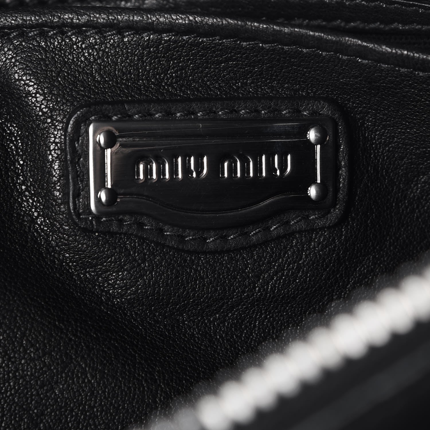 Miu Miu Nappa Monk Satchel Nero Black 6 of 7