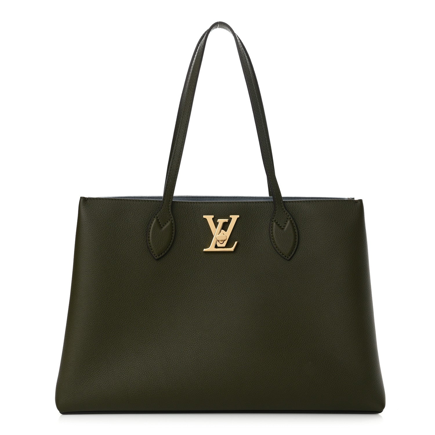 Louis Vuitton Grained Calfskin Lockme Shopper Kaki 1 of 9