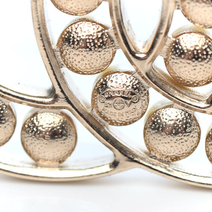 Chanel CC Pearl Brooch Pin Gold 3 of 3