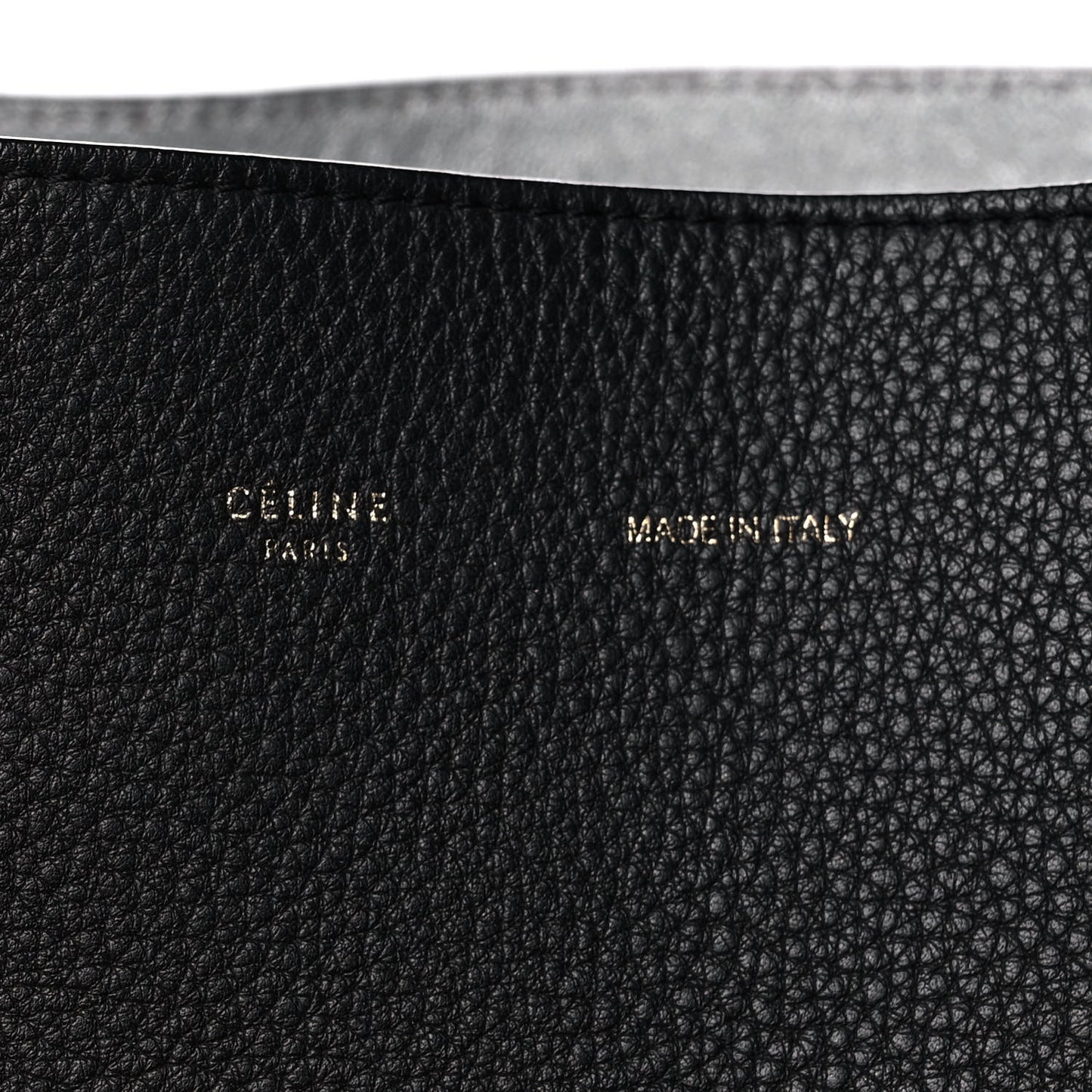 Grained Calfskin Medium Horizontal Cabas Phantom Black