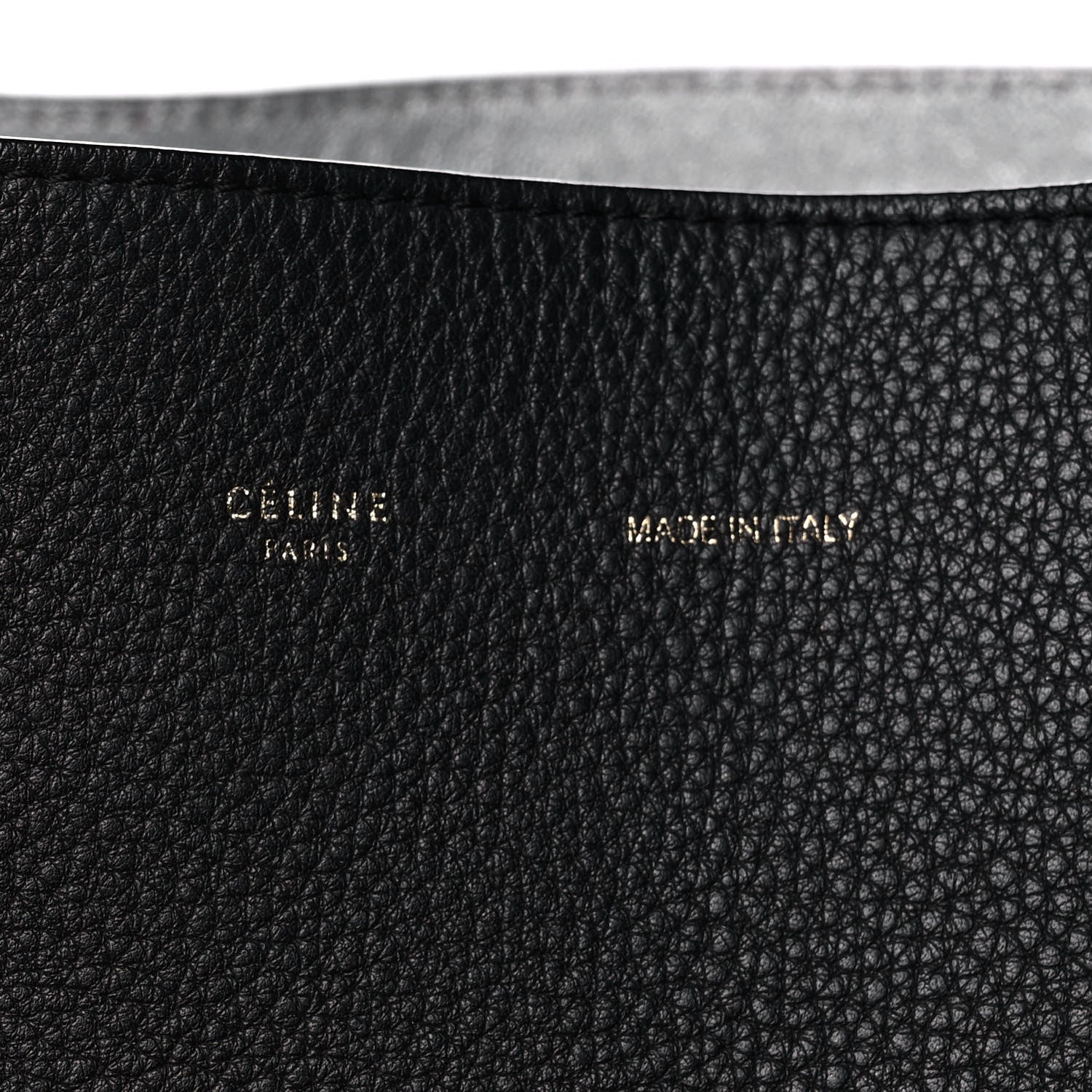 Celine Grained Calfskin Medium Horizontal Cabas Phantom Black 8 of 19