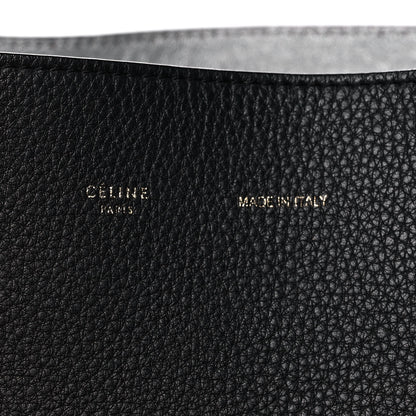 Celine Grained Calfskin Medium Horizontal Cabas Phantom Black 8 of 19