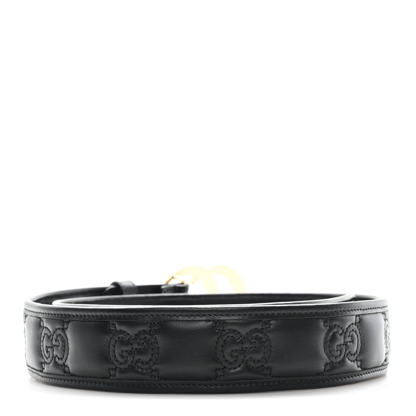 Calfskin GG Matelasse Marmont 40mm Belt 95 38 Black