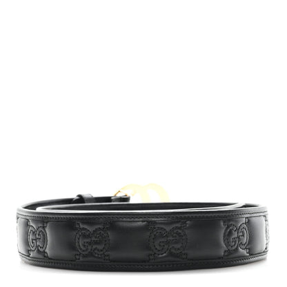 Gucci Calfskin GG Matelasse Marmont 40mm Belt 95 38 Black 2 of 4
