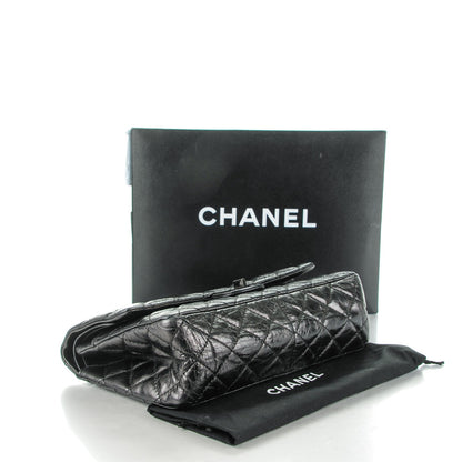 Chanel Glazed Calfskin Quilted 2.55 Reissue 226 Flap So Black 4 of 8