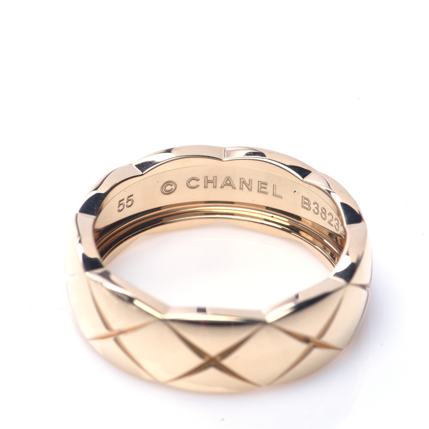 Chanel 18K Yellow Gold Small Coco Crush Ring 55 7.25 5 of 6