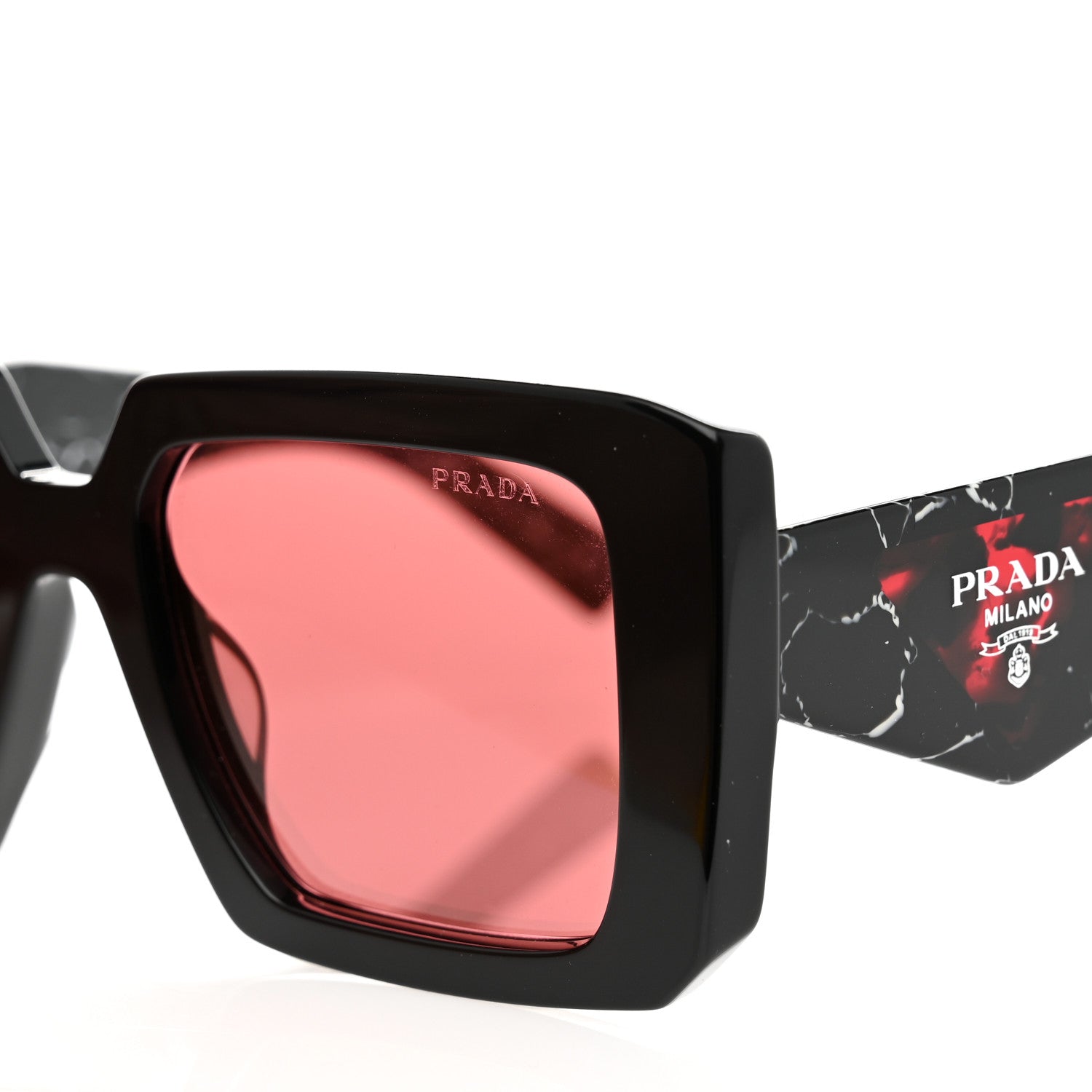 Prada Acetate Symbole Sunglasses SPR 23Y-F Black Marble 7 of 8
