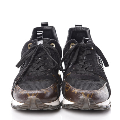 Louis Vuitton Suede Monogram Run Away Sneakers 36 Black 2 of 9