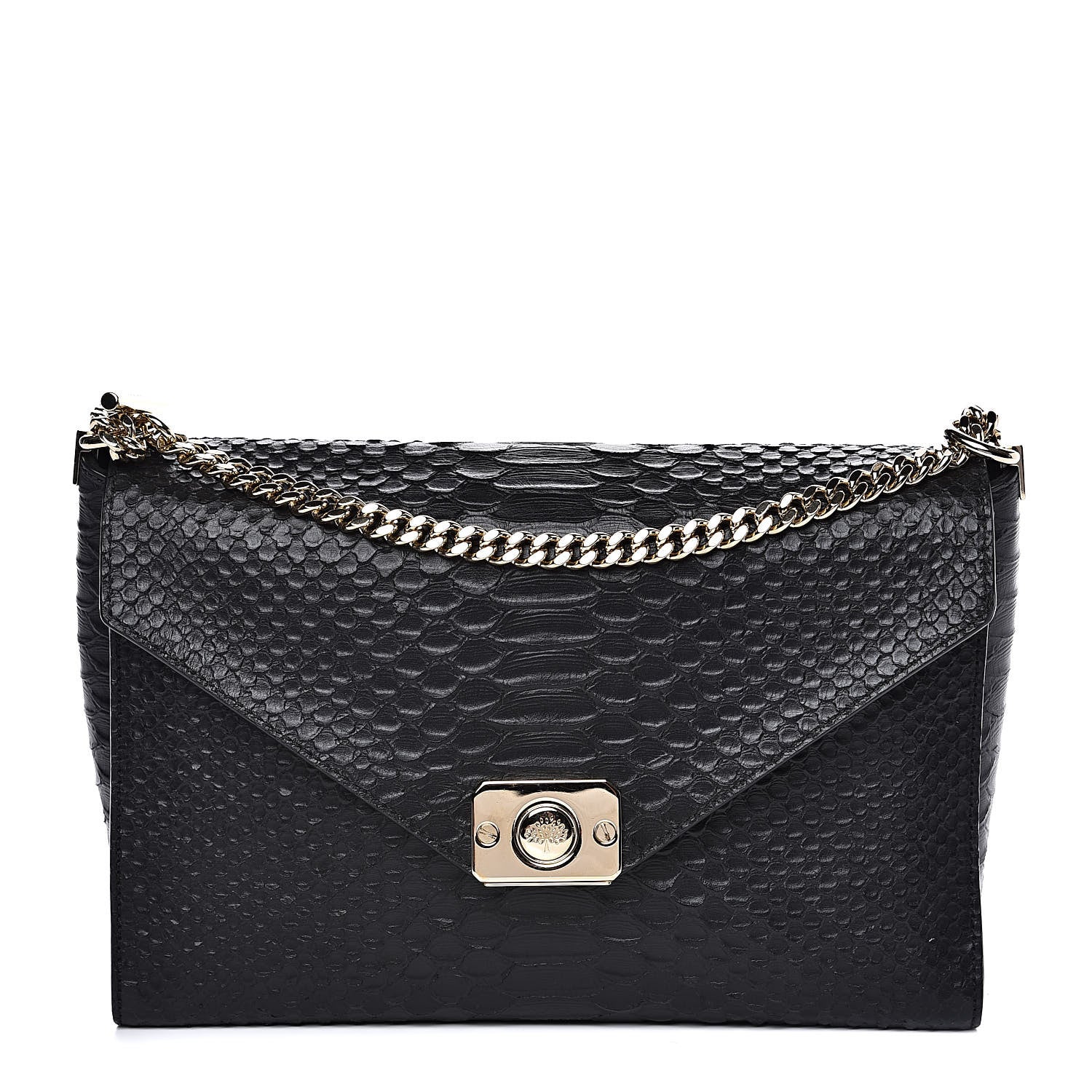 Mulberry Silky Python Calfskin Embossed Reversible Delphie Crossbody Oxblood Black 3 of 15