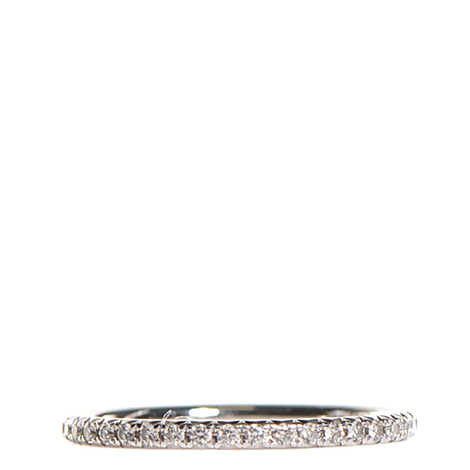 Tiffany 18K White Gold Diamond Metro Ring 5 1 of 6