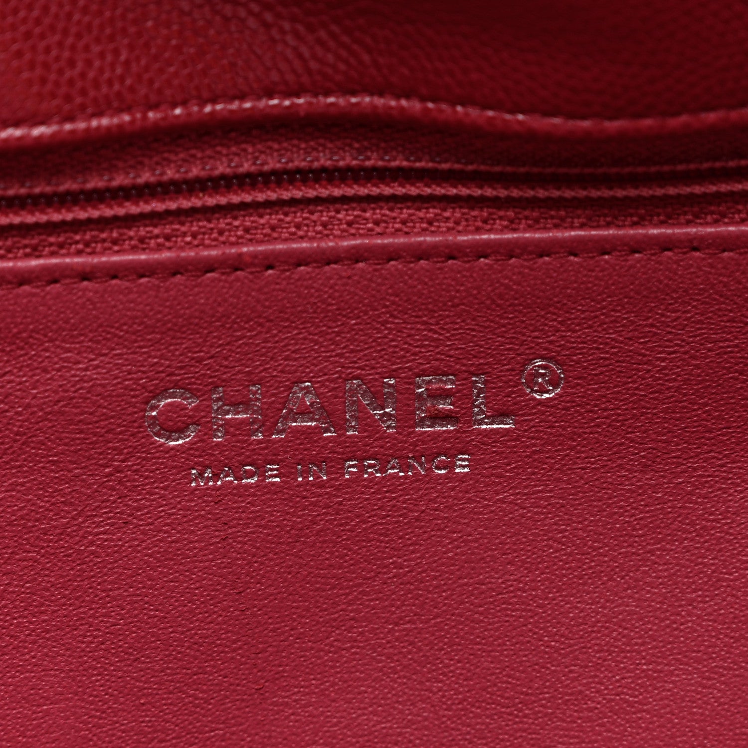Chanel Caviar Quilted Flap Clutch Dark Red 6 of 7