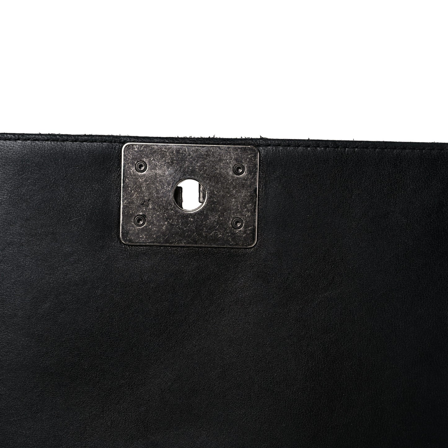Lambskin Quilted Medium Boy Flap Black