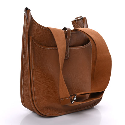 Hermes Taurillon Clemence Evelyne III PM Gold 3 of 10