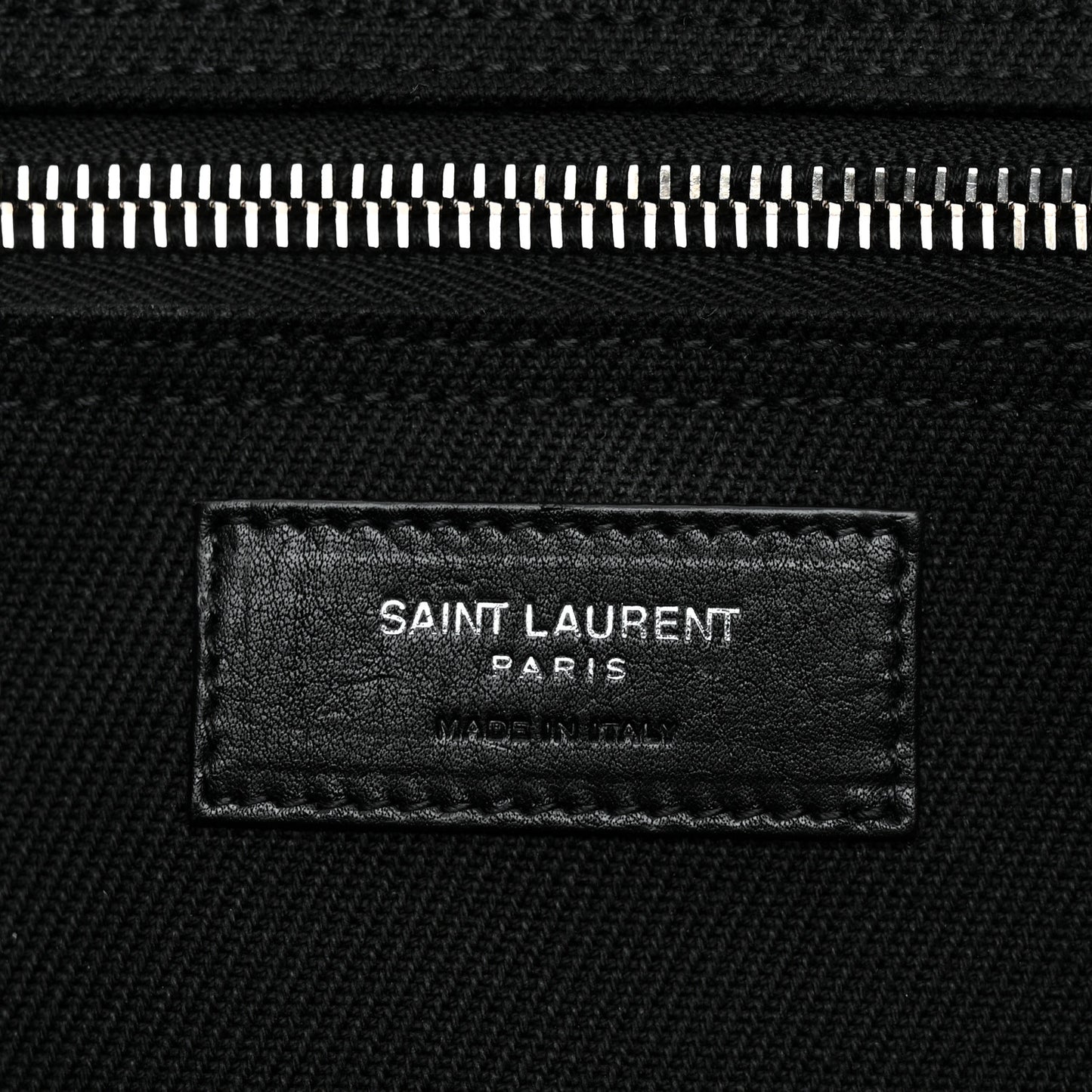 Linen Calfskin Rive Gauche Tote Black