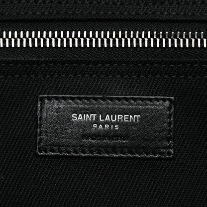 Saint Laurent Linen Calfskin Rive Gauche Tote Black 6 of 10