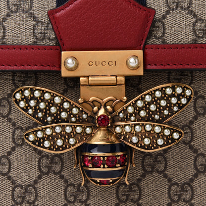 Gucci GG Supreme Monogram Small Queen Margaret Top Handle Bag Red 9 of 11