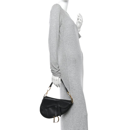 Christian Dior Shiny Goatskin  Saddle Bag Black 2 of 16