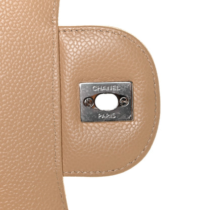 Chanel Caviar Quilted Jumbo Double Flap Beige 11 of 12