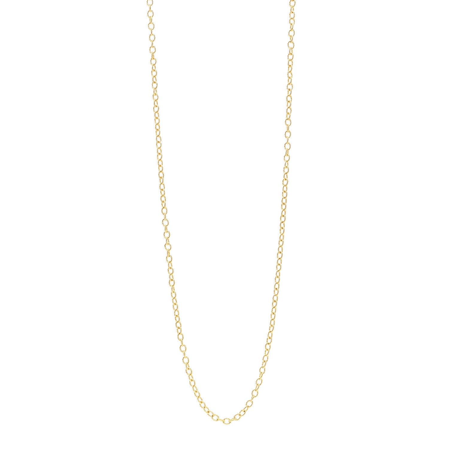 David Yurman 18K Yellow Gold 3.7mm Cable Link Toggle Necklace 38" 1 of 4