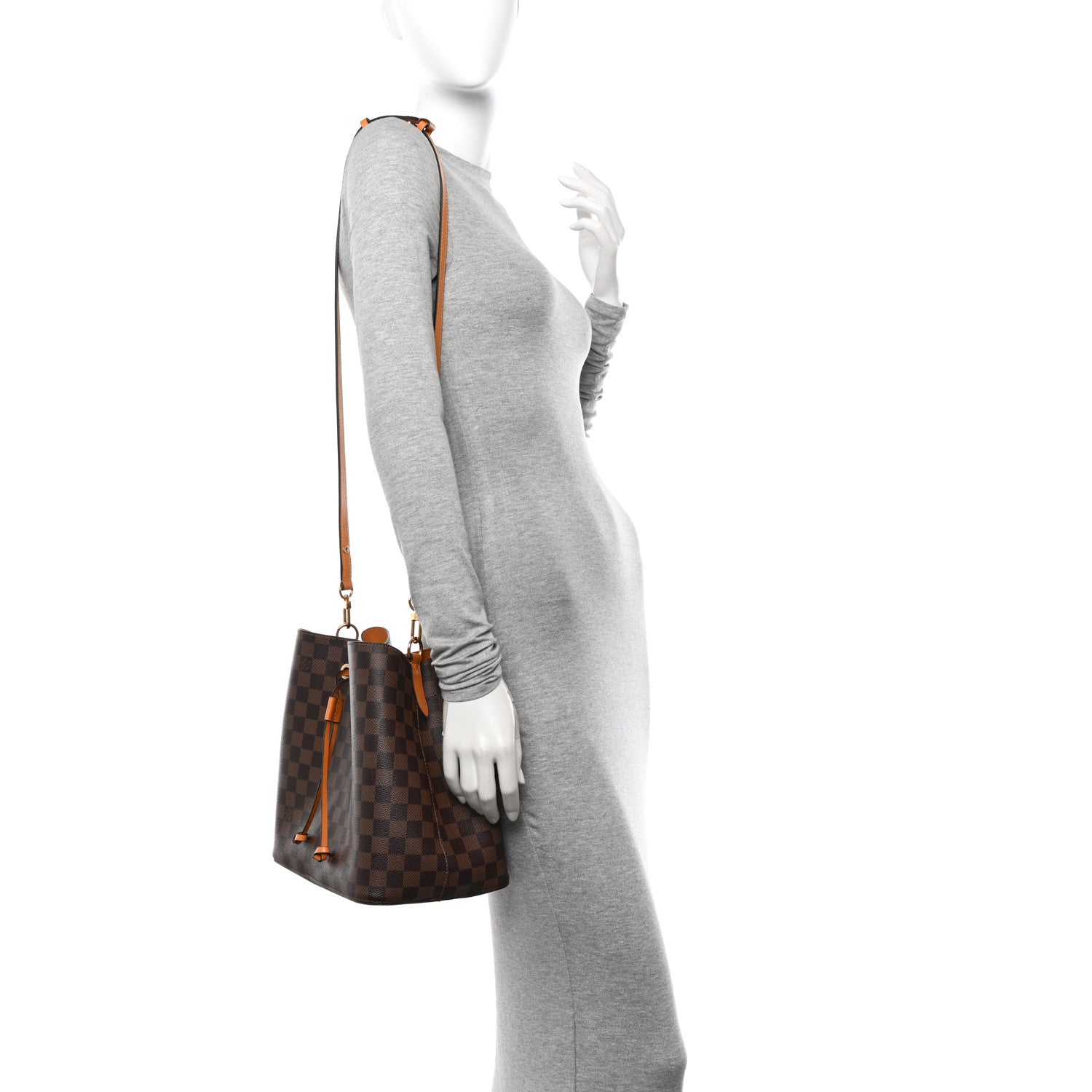 Louis Vuitton Damier Ebene Neonoe MM Safran 2 of 9