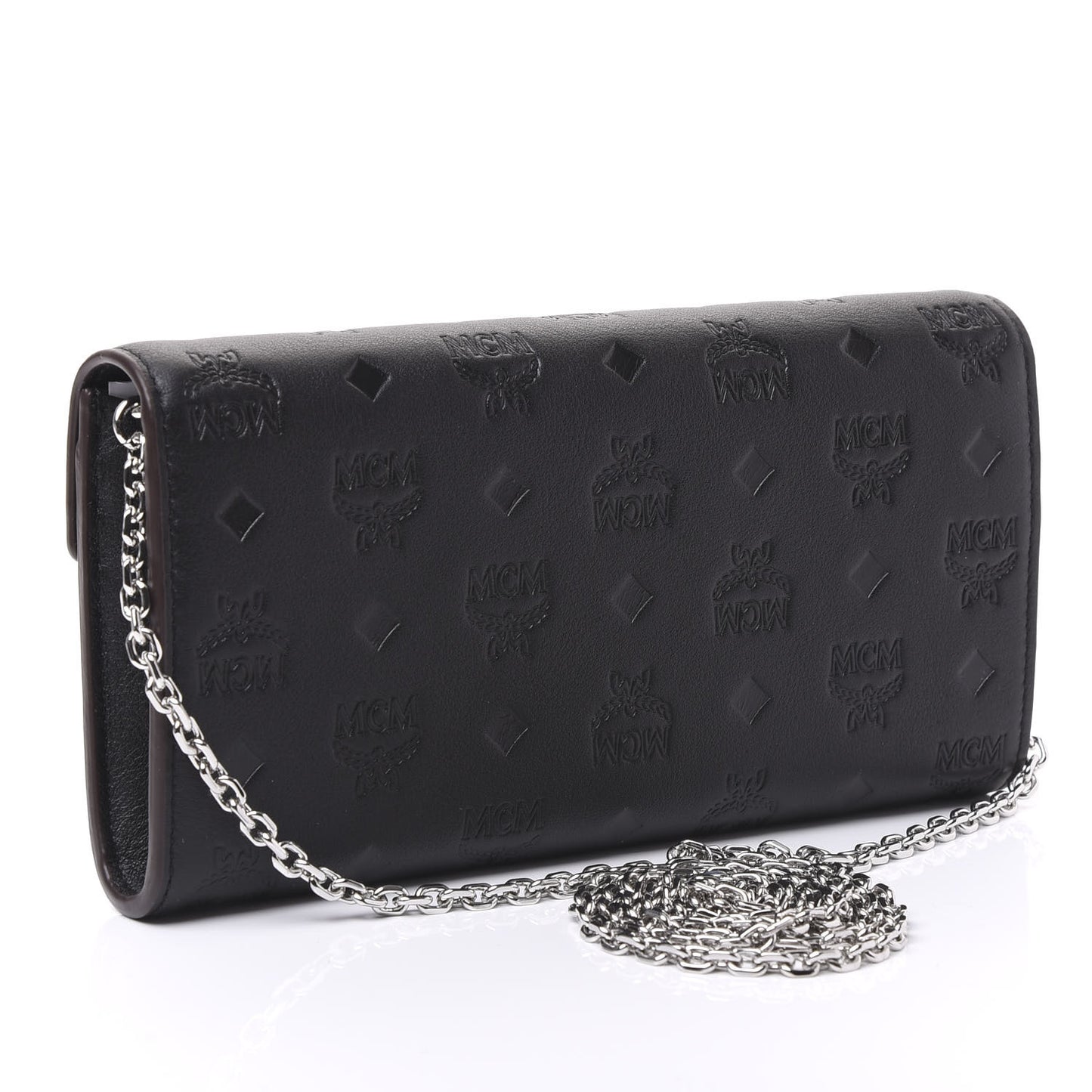 Calfskin Ottomar Large Patricia Wallet On Chain Black