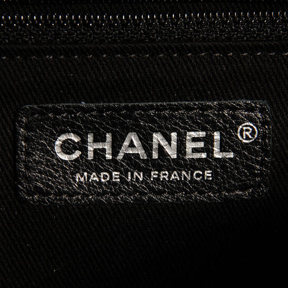 Chanel Calfskin Double Stitch Hamptons Clutch with Chain Black 6 of 8