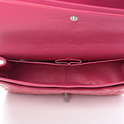 Chanel Patent Quilted Jumbo Double Flap Pink 5 of 11