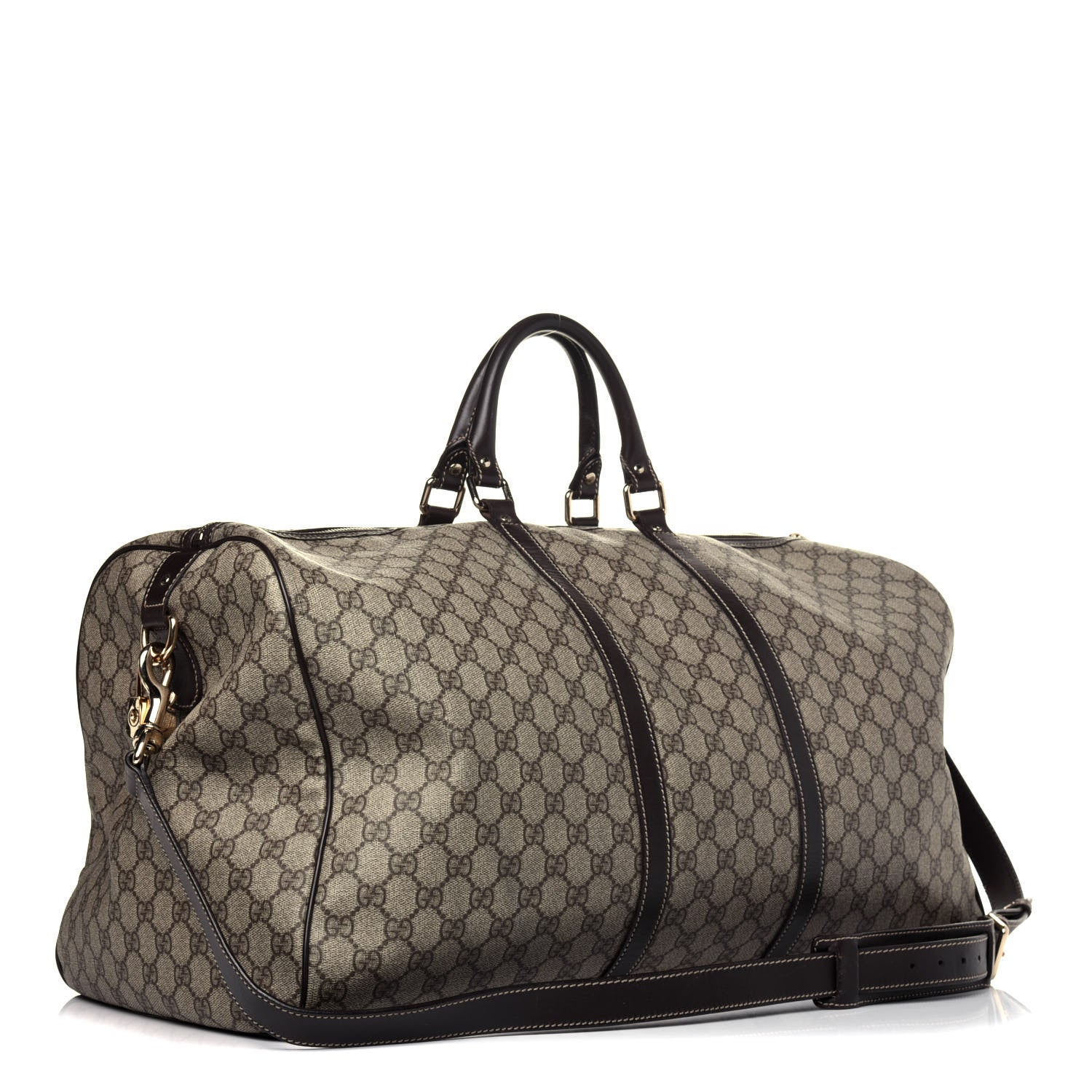 Gucci GG Plus Monogram Large Carry On Duffle Bag Brown 2 of 23