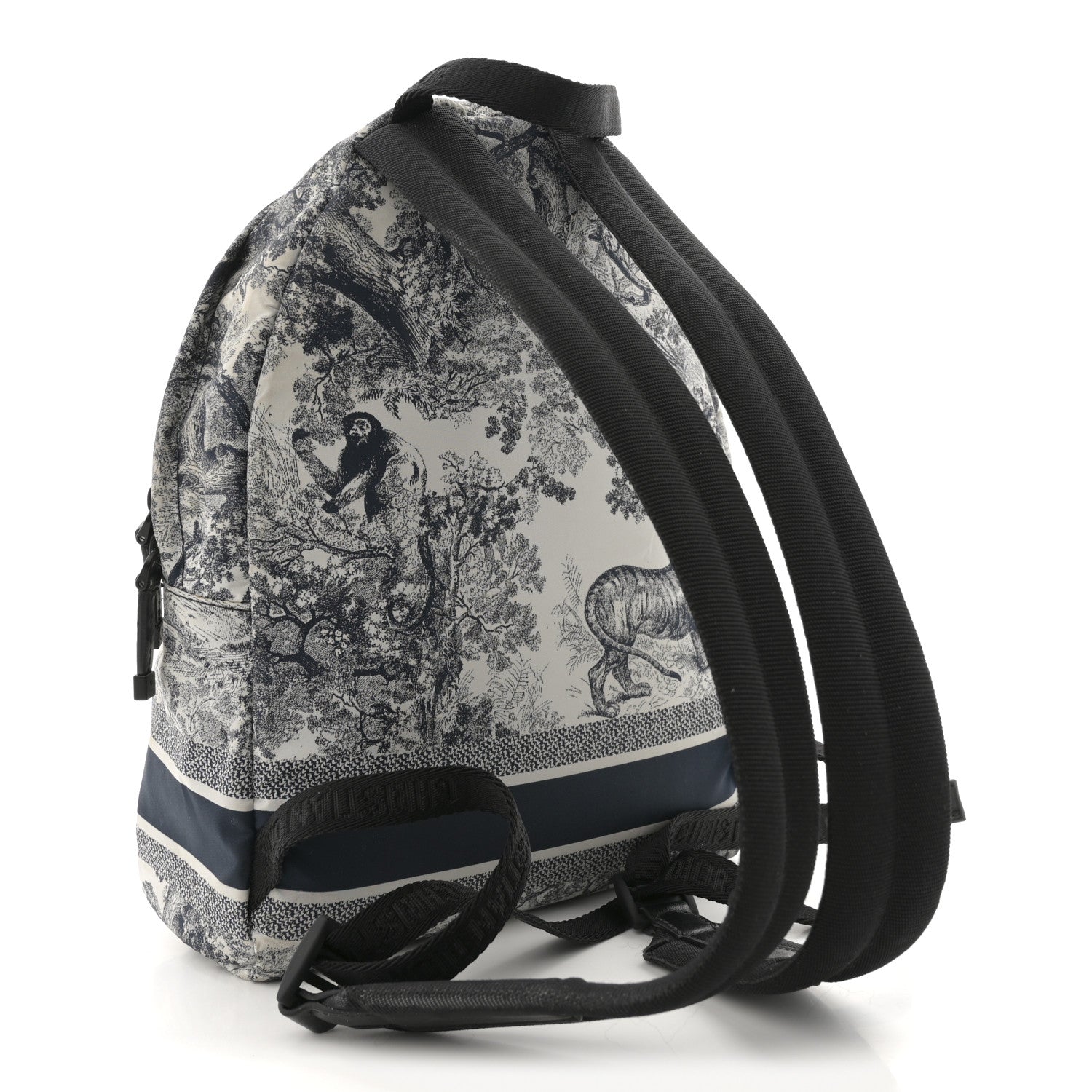 Christian Dior Nylon Technical Fabric Toile De Jouy Small Diortravel Backpack Blue 3 of 14