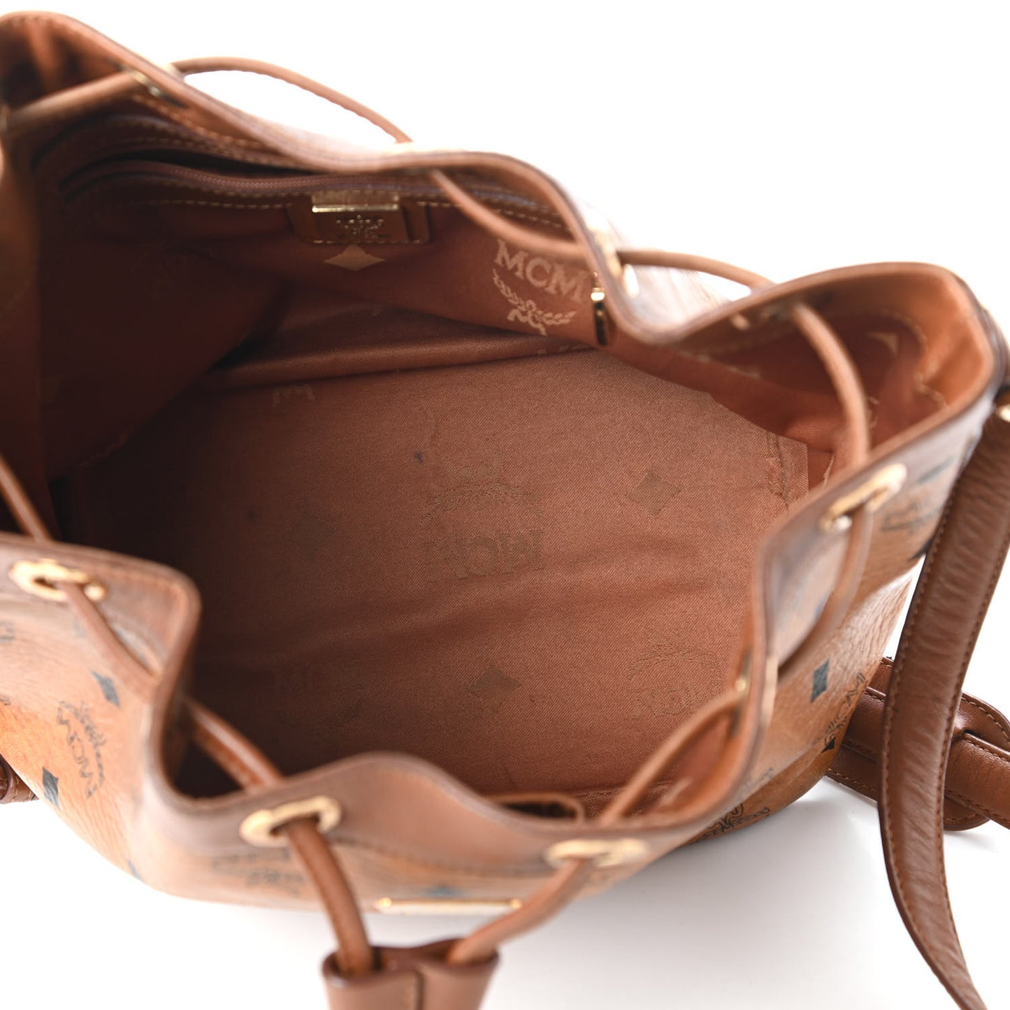 Visetos Essential Drawstring Bucket Bag Cognac